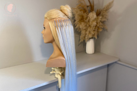 Micro braiding with hair extensions